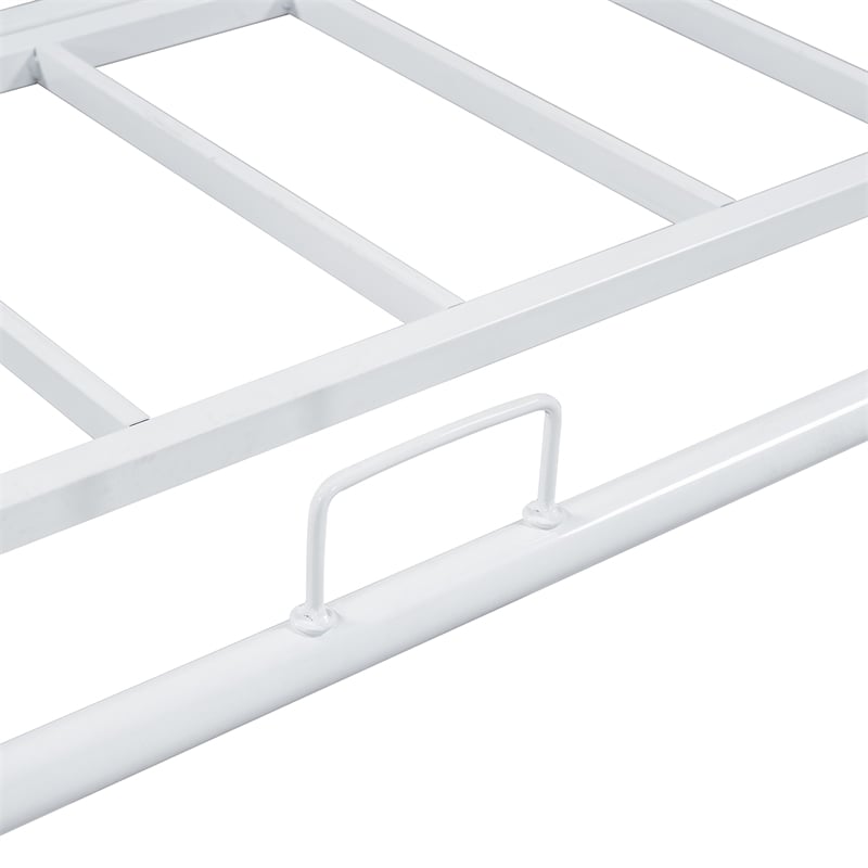 Furniture of America Falfinny Metal Daybed with Trundle in White