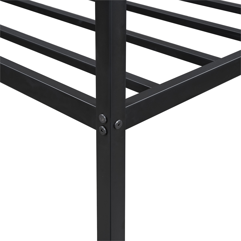 Furniture of America Malady Metal Daybed with Trundle in Black