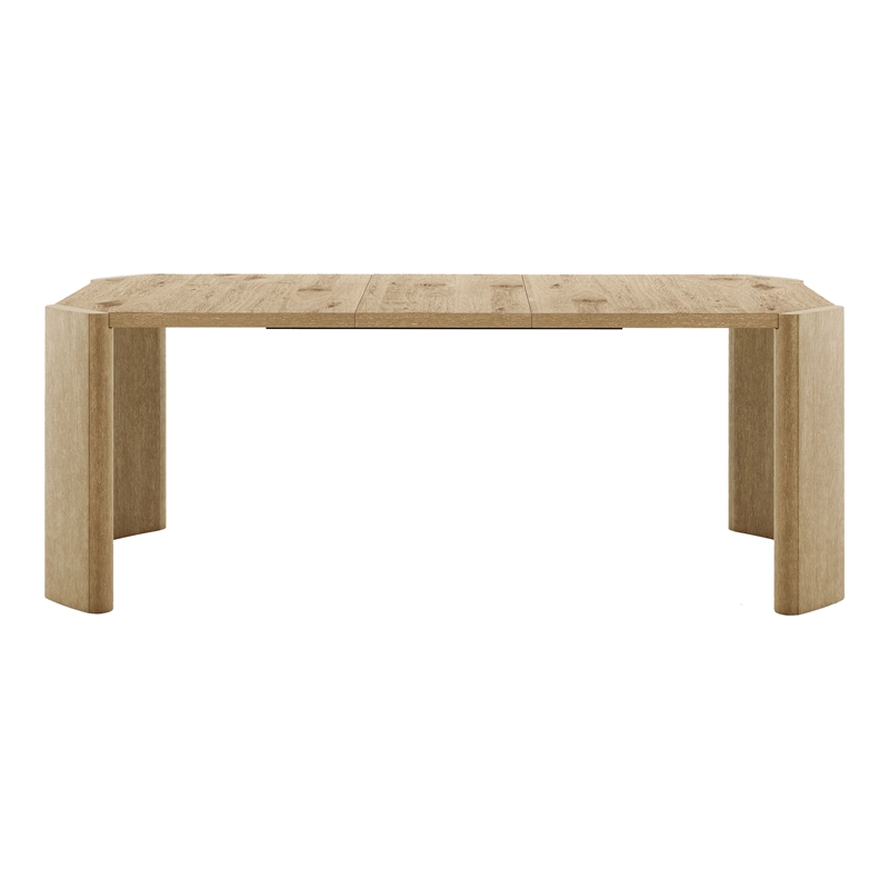 Furniture of America Hallond Solid Wood Expandable Dining Table in Oak