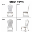 Furniture of America Albernit Faux Leather Side Chairs in White (Set of 2)