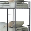 Furniture of America Cinto Metal Twin over Twin Bunk Bed in Black