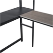 Furniture of America Jaron Metal Full Loft Bed with Attached Ladders in Black