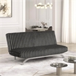 Furniture of America Sturon Upholstered Fabric Futon Sofa Bed in Charcoal