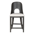 Furniture of America Lizena Solid Wood Counter Chairs in Ash Gray (Set of 2)