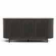 Furniture of America Lizena Solid Wood 2-Door Server in Ash Gray