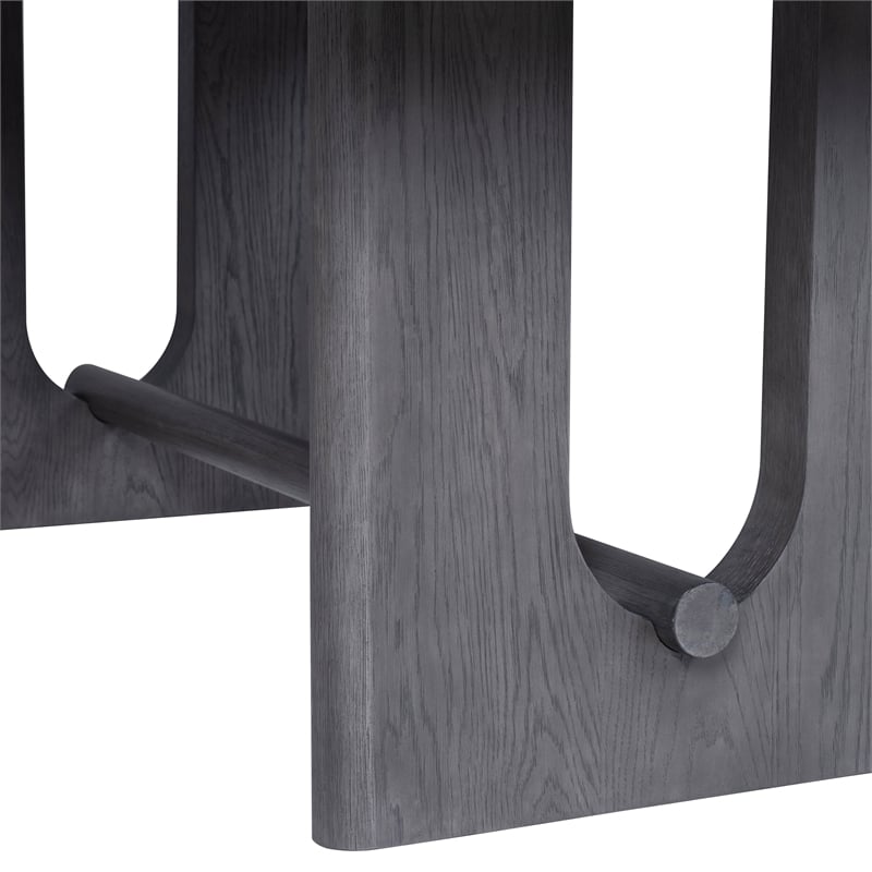 Furniture of America Lizena Solid Wood 7-Piece Dining Table Set in Ash Gray