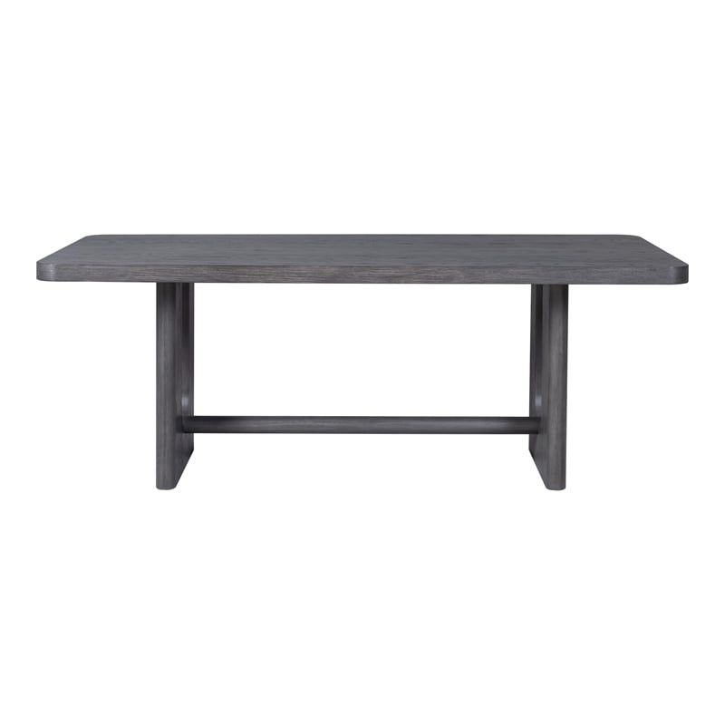 Furniture of America Lizena Solid Wood 7-Piece Dining Table Set in Ash Gray