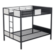 Furniture of America Anella Metal Full over Full Bunk Bed in Black