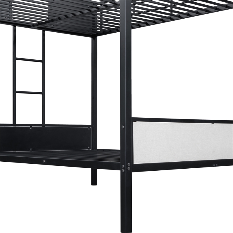 Furniture of America Anella Metal Full over Full Bunk Bed in Black