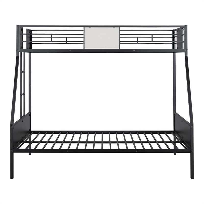 Furniture of America Girgon Metal Two-tone Twin over Full Bunk Bed in Black