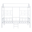 Furniture of America Natte Metal House Design Twin Loft Bed in White