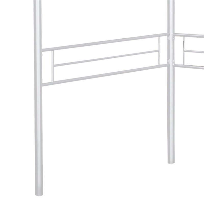 Furniture of America Irona Metal Twin Loft Bed with Angled Ladder in White