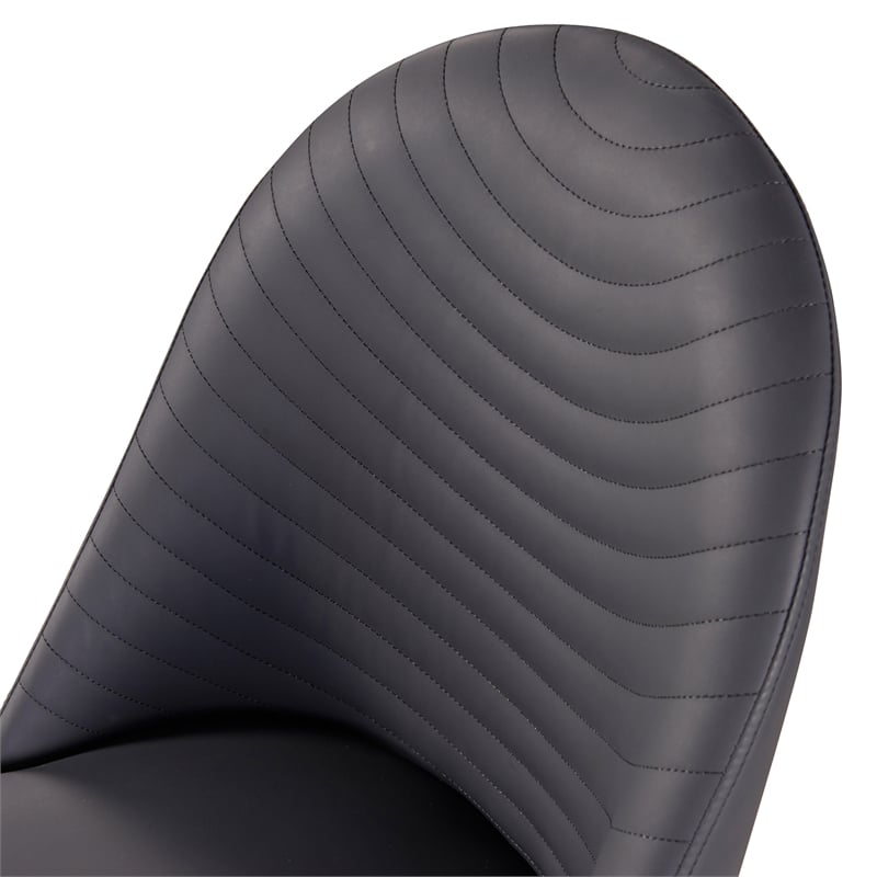 Furniture of America Escando Faux Leather Padded Side Chairs in Black (Set of 2)