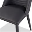 Furniture of America Escando Faux Leather Padded Side Chairs in Black (Set of 2)