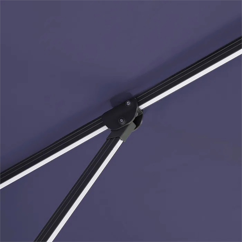 Furniture of America Pallend Aluminum LED 10' Double Top Round Umbrella in Blue