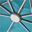 Furniture of America Pallend Aluminum LED 10' Double Top Round Umbrella in Teal