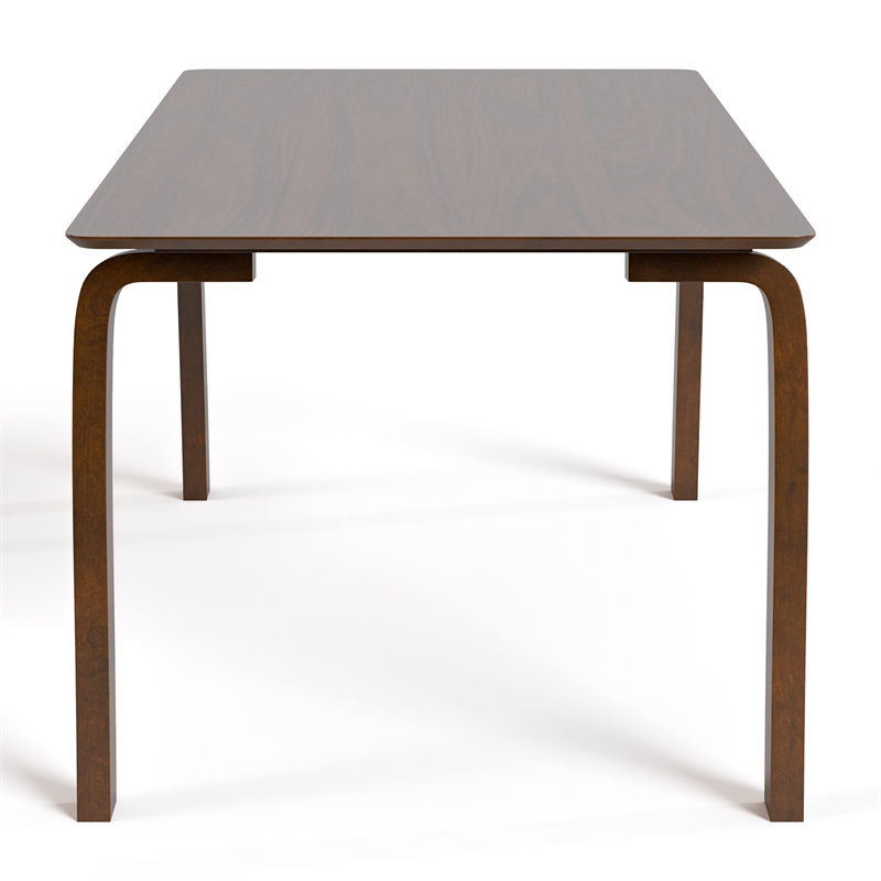 Furniture of America Senoil Wood Rectangular Dining Table in Walnut