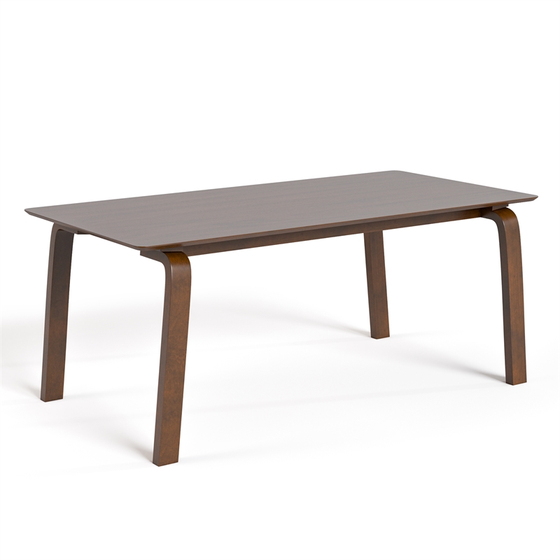 Furniture of America Senoil Wood 7-Piece Dining Set in Walnut