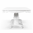Furniture of America Albernit Solid Wood 7-Piece Expandable Dining Set in White