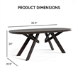 Furniture of America Pradan 7-Piece Solid Wood Dining Table Set in Black Wenge