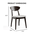 Furniture of America Pradan 7-Piece Solid Wood Dining Table Set in Black Wenge