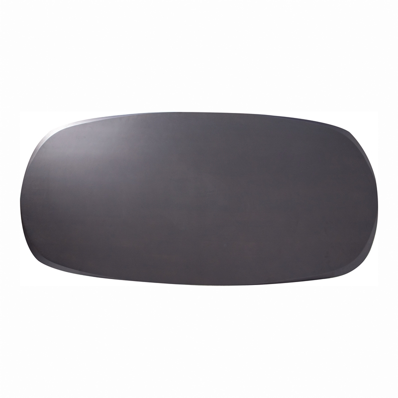 Furniture of America Pradan Solid Wood 3D Cuts Top Dining Table in Black Wenge