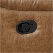 Furniture of America Ranshell Faux Leather Storage Sectional in Brown