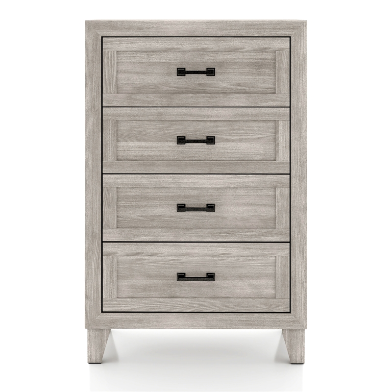Furniture of America Junile 4-Drawer Wood Chest in Washed White