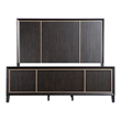 Furniture of America Wenton Panel Solid Wood Queen Bed in Espresso