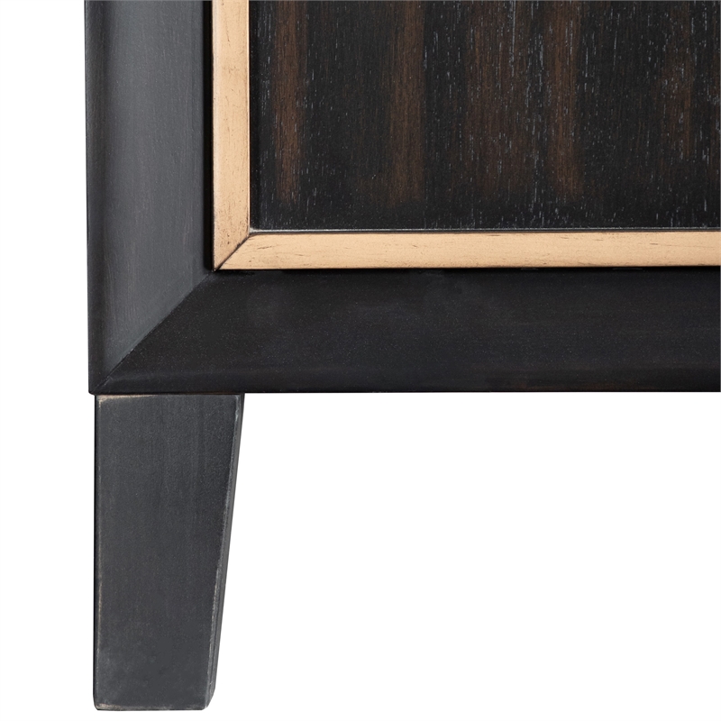 Furniture of America Wenton Panel Solid Wood Queen Bed in Espresso
