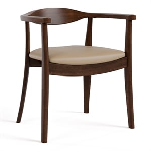 Furniture of America Ralmon Solid Wood Side Chairs in Rich Walnut (Set of 2)