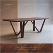 Furniture of America Ralmon Solid Wood Dining Table in Rich Walnut