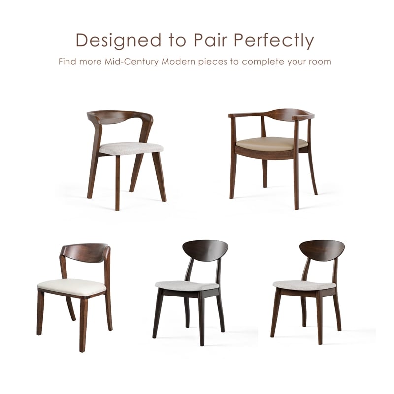 Furniture of America Pascan Solid Wood Side Chairs in Rich Walnut (Set of 2)