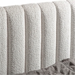 Furniture of America Garret Upholstered Boucle Fabric Queen Bed in White