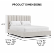 Furniture of America Garret Upholstered Boucle Fabric Queen Bed in White