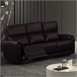 Furniture of America Alipark Faux Leather Power Sofa with USB Ports in Black