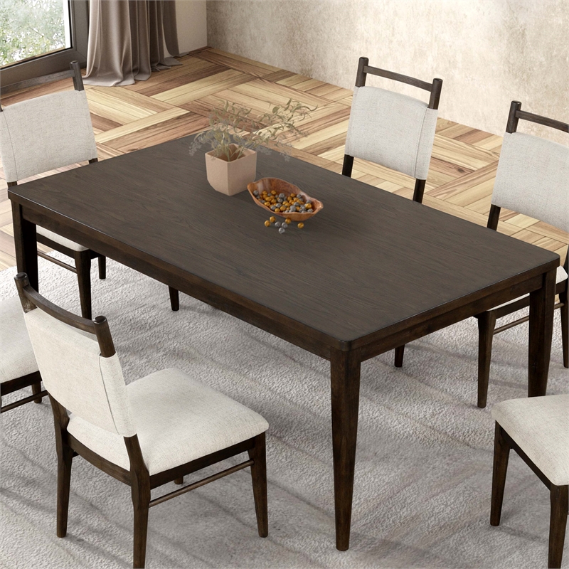Furniture of America Brands Wood Rectangular Dining Table in Dark Walnut