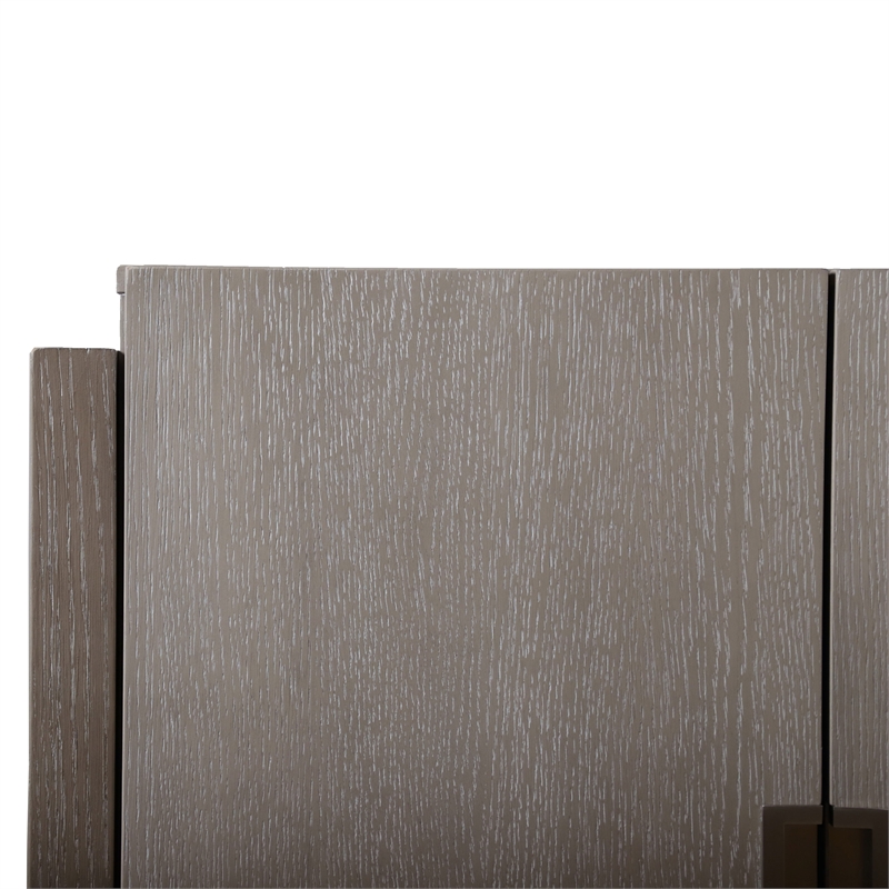 Furniture of America Telli Wood Two-Tone Server with Drawers and Shelves in Gray