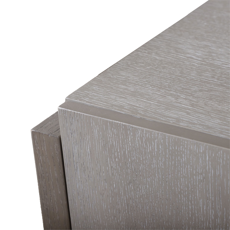 Furniture of America Telli Wood Two-Tone Server with Drawers and Shelves in Gray