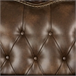 Furniture of America Innes Faux Leather Tufted Loveseat in Dark Cherry and Brown