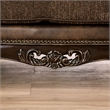 Furniture of America Innes Faux Leather Tufted Loveseat in Dark Cherry and Brown
