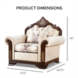 Furniture of America Watley Fabric Tufted and Nailhead Arm Chair in Beige