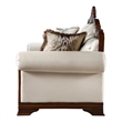 Furniture of America Watley Fabric Tufted and Nailhead Sofa in Beige