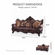 Furniture of America Coppen Faux Leather Tufted Sofa in Light Brown