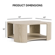 Furniture of America Kurick 3-Piece Wood Coffee Table Set in Oak