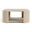 Furniture of America Kurick 3-Piece Wood Coffee Table Set in Oak