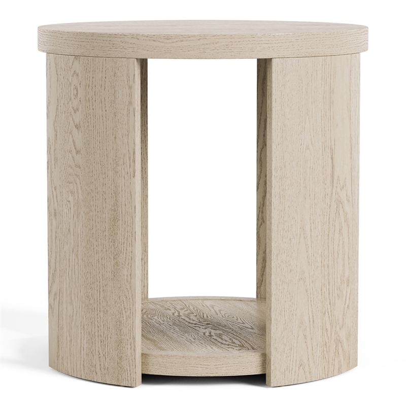 Furniture of America Kurick 3-Piece Wood Coffee Table Set in Oak