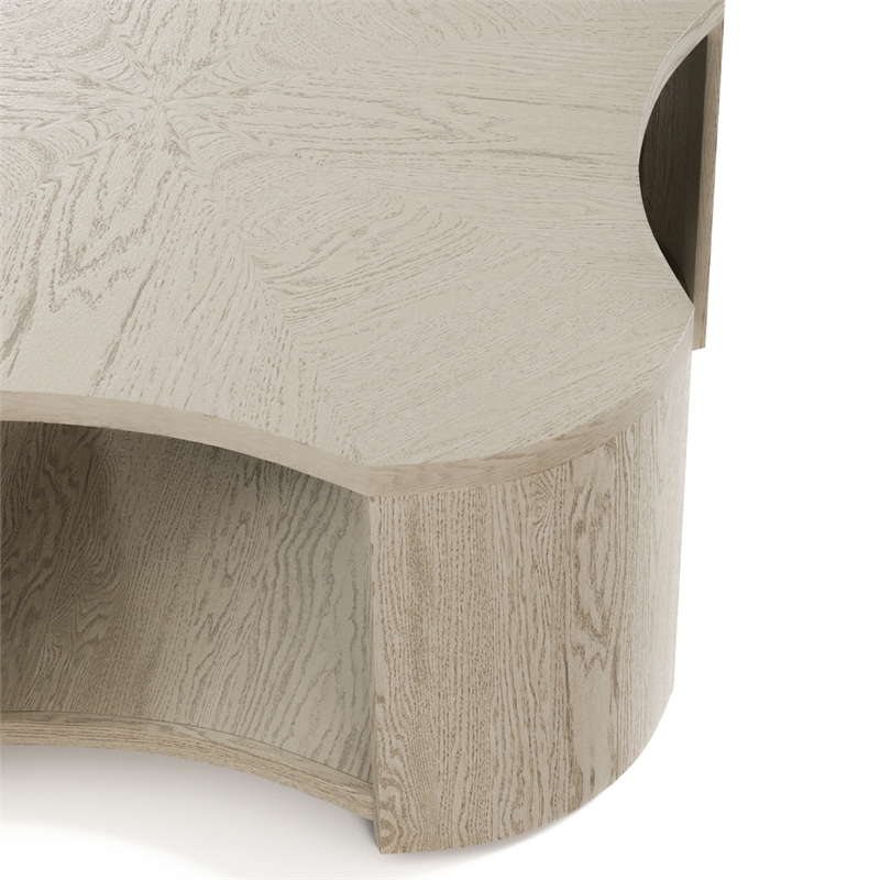 Furniture of America Kurick Wood 1-Shelf Coffee Table with Casters in Oak