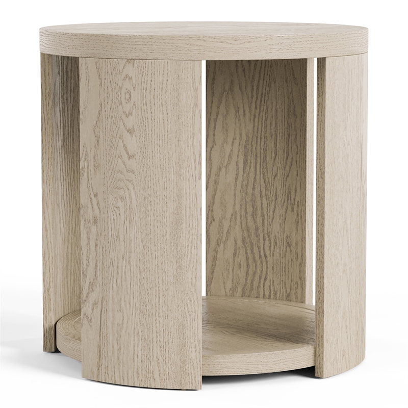 Furniture of America Kurick 2-Piece Wood Oval Cocktail Table Set in Oak