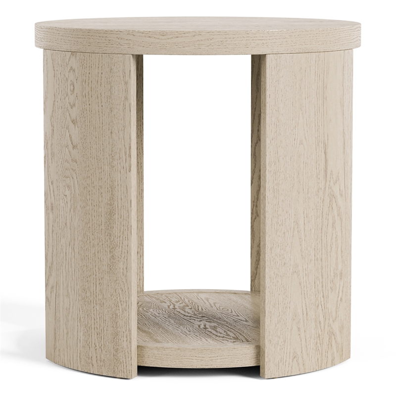 Furniture of America Kurick 2-Piece Wood Oval Cocktail Table Set in Oak